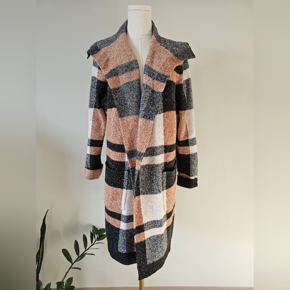 Alison Sheri L knit Striped Long Cardigan